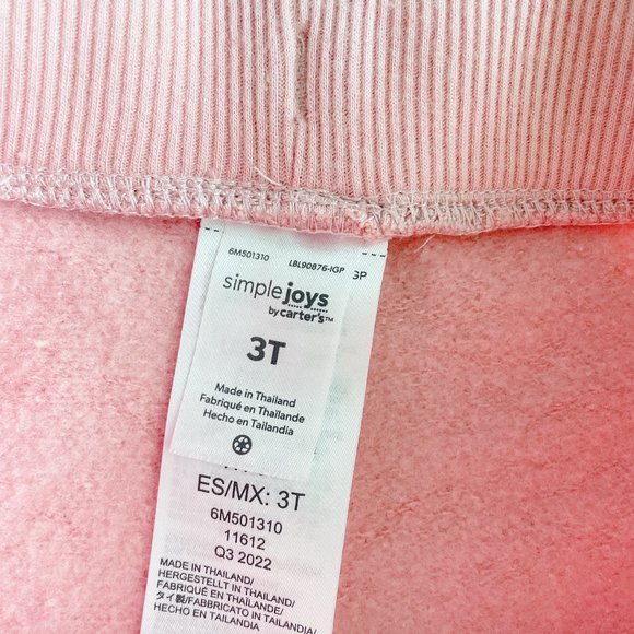 🧸 SALE! (5 for $15, 8 for $22, 12 for $30) Carter’s pink sweatpants 3T girls - Picture 3 of 4